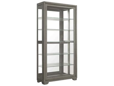 Pulaski Accents Modern Wood Framed 5-Shelf Sliding Door Curio with LED Light PUP021765