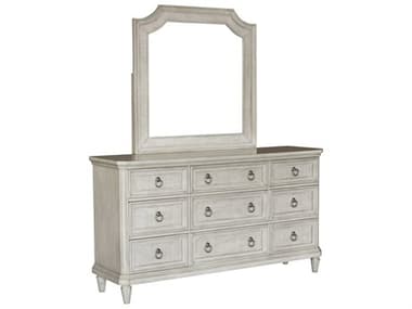 Pulaski Campbell Street 9-Drawers White Birch Wood Dresser with Mirror PUP123100SET