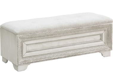 Pulaski Camila 52" Creamy White Fabric Upholstered Accent Bench PUP269132