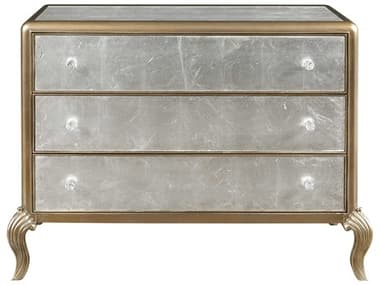 Pulaski Accents 47" Wide Silver With Gold Trim Rubberwood Accent Chest PUP301016