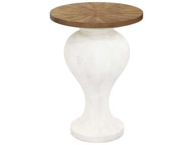Pulaski 18" Round Wood Natural White End Table PUP301506