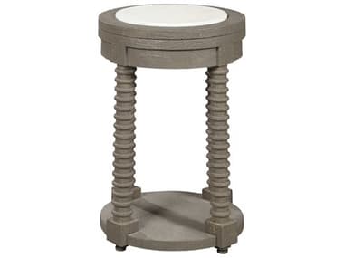 Pulaski Accents Round Marble Gray End Table PUP301538