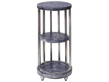 Pulaski Accents Round Marble Gray End Table PUP301681