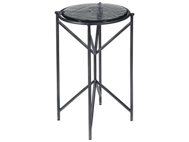 Pulaski Accents Round Glass Black End Table PUP301682