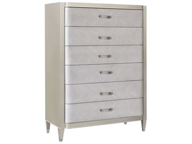 Pulaski Zoey 44" Wide 6-Drawers Silver Poplar Wood Accent Chest PUP344124
