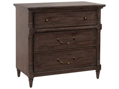 Pulaski Revival Row 34" Wide 2-Drawers Brown Rubberwood Chest Nightstand PUP348123