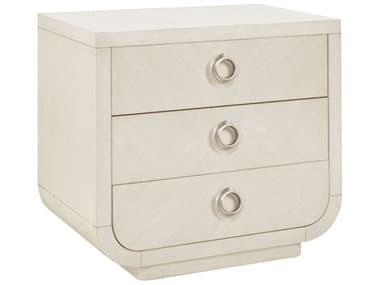 Pulaski Brighton 3-Drawers White Ash Wood Nightstand with USB Port PUP378140