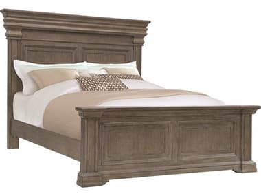 Pulaski Madison Ridge Brown Natural Bark Rubberwood Wood California King Panel Bed PUP413BRK5