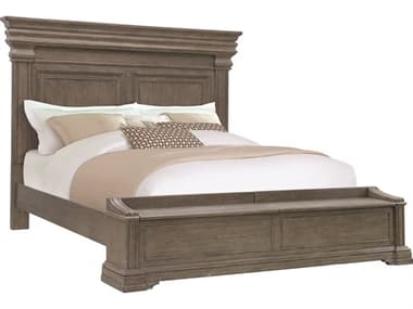 Pulaski Madison Ridge Brown Natural Bark Rubberwood Wood California King Panel Bed PUP413BRK6