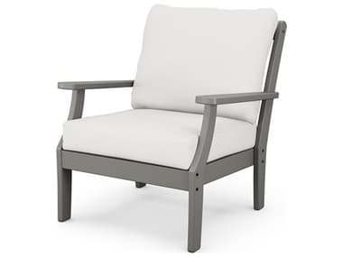 POLYWOOD® Braxton Recycled Plastic Cushion Lounge Chair PW4501