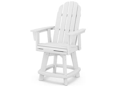 POLYWOOD® Vineyard Recycled Plastic Adirondack Swivel Counter Chair PWADDSV601