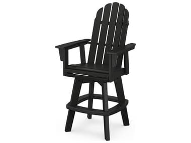 POLYWOOD® Vineyard Recycled Plastic Adirondack Swivel Bar Chair PWADDSV602