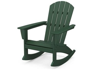 POLYWOOD® Nautical Recycled Plastic Adirondack Rocking Chair PWADR410