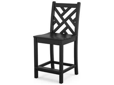 POLYWOOD® Chippendale Recycled Plastic Side Patio Counter Stool PWCDD101