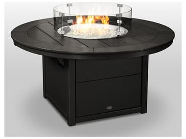 POLYWOOD® Recycled Plastic 48'' Round Fire Pit Table PWCTF48R