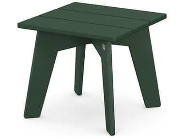 POLYWOOD® Riviera Modern Recycled Plastic 16.5'' Wide Square Side Table PWCTMX17