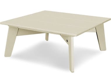 POLYWOOD® Riviera Modern Recycled Plastic 34'' Wide Square Conversation Table PWCTMX35