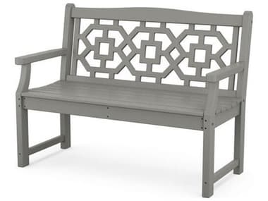 POLYWOOD® Martha Stewart by POLYWOOD® Chinoiserie 48” Garden Patio Bench PWMSTGB481