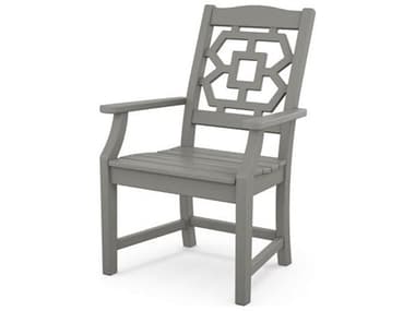 POLYWOOD® Martha Stewart by POLYWOOD® Chinoiserie Outdoor Patio Dining Arm Chair PWMSTGD290