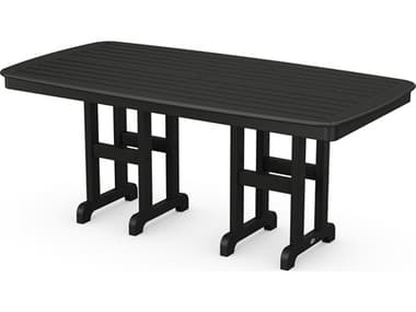 POLYWOOD® Nautical Recycled Plastic 72''W x 37''D Dining Table PWNCT3772