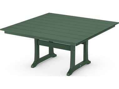 POLYWOOD® Farmhouse Recycled Plastic 59'' Square Dining Table PWPL85T1L1