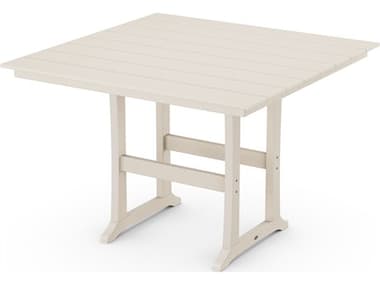 POLYWOOD® Farmhouse Recycled Plastic 59'' Square Bar Table PWPLB85T1L1