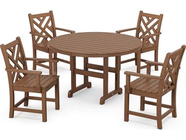 POLYWOOD® Chippendale Recycled Plastic 5-Piece Dining Set PWPWS1221