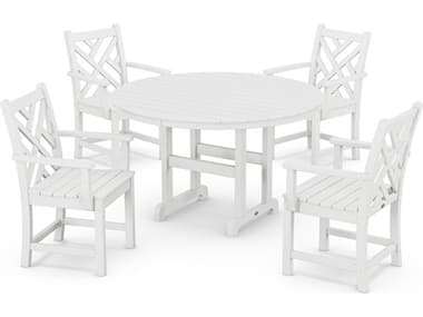 POLYWOOD® Chippendale Recycled Plastic 5-Piece Dining Set PWPWS1221