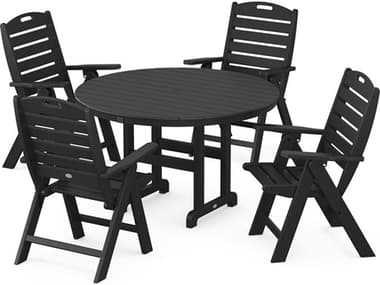 POLYWOOD® Nautical Recycled Plastic 5 Piece Dining Set PWPWS2601