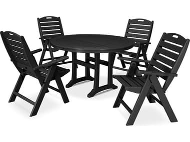 POLYWOOD® Nautical Recycled Plastic 5 Piece Dining Set PWPWS3001
