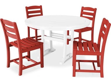POLYWOOD® La Casa Cafe Recycled Plastic 5 Piece Dining Side Set PWPWS3021