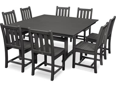 POLYWOOD® Traditional Garden Recycled Plastic 9 Piece Dining Set PWPWS4331