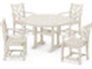POLYWOOD® Chippendale Recycled Plastic 5 Piece Dining Set PWPWS5051