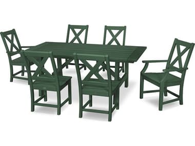 POLYWOOD® Braxton Recycled Plastic 7 Piece Dining Set PWPWS5071