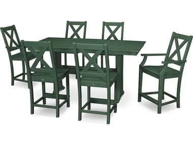 POLYWOOD® Braxton Recycled Plastic 7 Piece Dining Set PWPWS5101