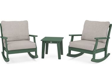 POLYWOOD® Braxton Recycled Plastic Deep Seating 3 Piece Lounge Set PWPWS5152