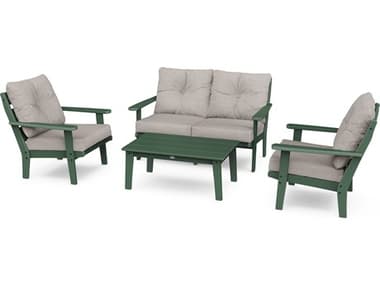 POLYWOOD® Lakeside Recycled Plastic Deep Seating 4 Piece Lounge Set PWPWS5202