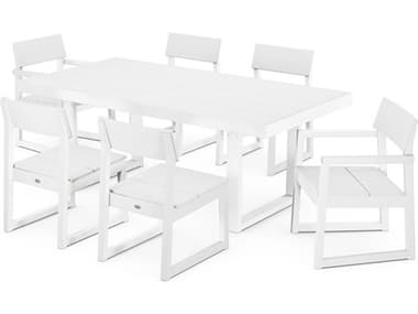 POLYWOOD® Edge Recycled Plastic 7 Piece Dining Set PWPWS5521