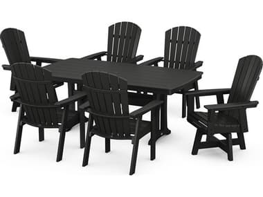 POLYWOOD® Nautical Recycled Plastic 7 Piece Dining Set PWPWS5691