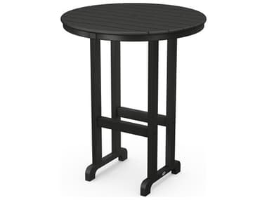 POLYWOOD® Traditional Recycled Plastic 36'' Round Bar Height Table PWRBT236