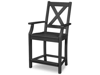 POLYWOOD® Braxton Recycled Plastic Counter Arm Chair PWTGD281