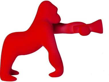 Qeeboo Kong XS Red Mix Velvet Table Lamp QB10003REFL