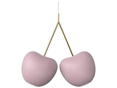Qeeboo Cherry 2-Light Pink Globe Pendant QB20001PIO