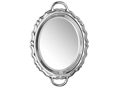 Qeeboo Plateau Silver Oval Wall Mirror QB41001SI