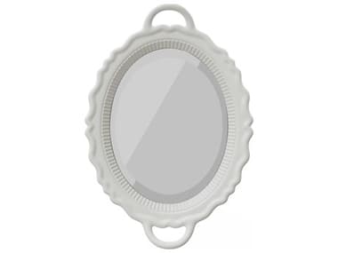 Qeeboo Plateau White Oval Wall Mirror QB41002WH