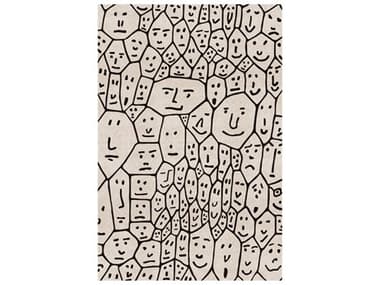 Qeeboo People 1 Graphic Area Rug QB42002PO