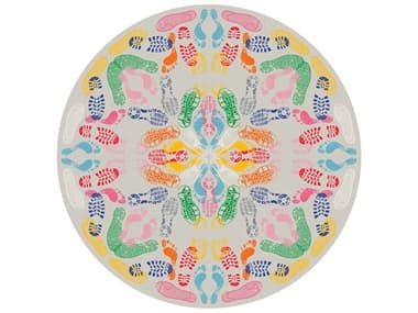Qeeboo Lets Dance Human Traces Graphic Area Rug QB42005RDLT