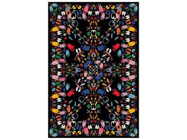 Qeeboo Lets Dance Animal Traces Graphic Area Rug QB42005RTDK