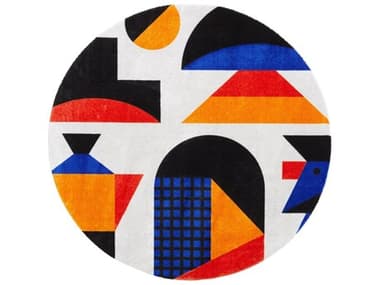 Qeeboo Oggian Italian Vibes Geometric Area Rug QB42006RDBC