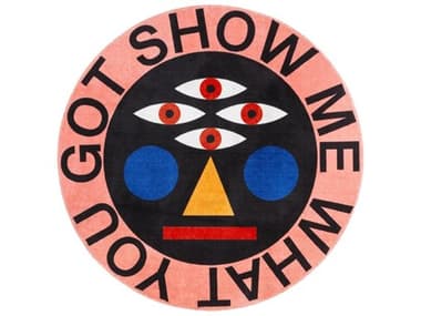 Qeeboo Oggian Show Me What You Got Graphic Area Rug QB42006RDSM